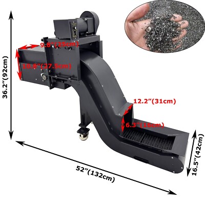 220V 1PH Incline CNC Chain-plate Chip Conveyor Machine Tool Chip Removal Device