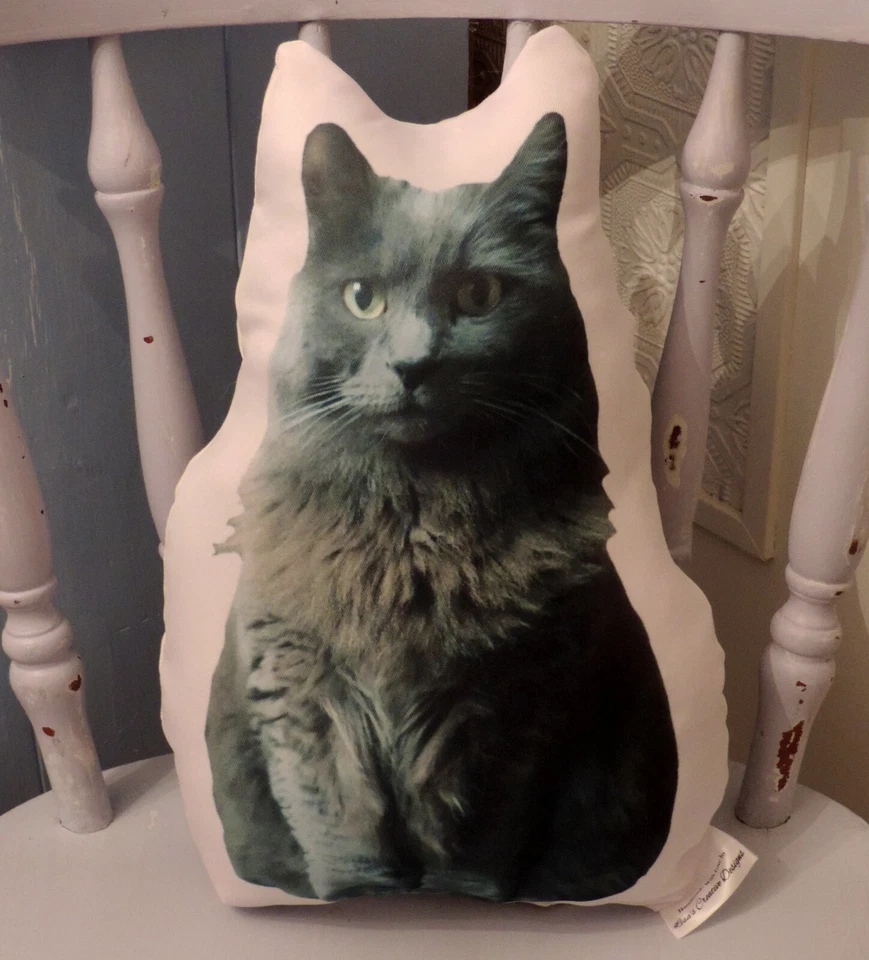 Custom Cat Photo Pillow, Personalized Cat Portrait Pillow, Cat Lover Gift - Image 4 of 4