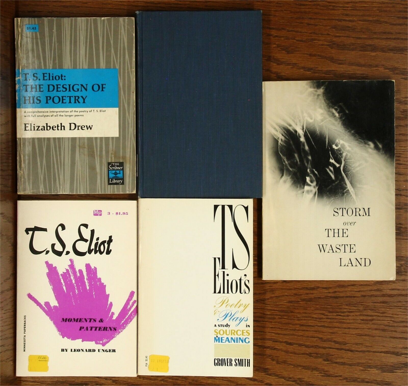 5 Books on T.S. Eliot Poetry, Plays, Biography, Storm over the Wasteland, etc