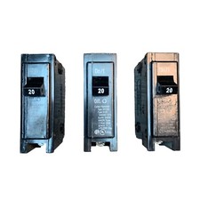 LOT OF 3 Cutler-Hammer BR120 20 Amp Single Pole Circuit Breaker