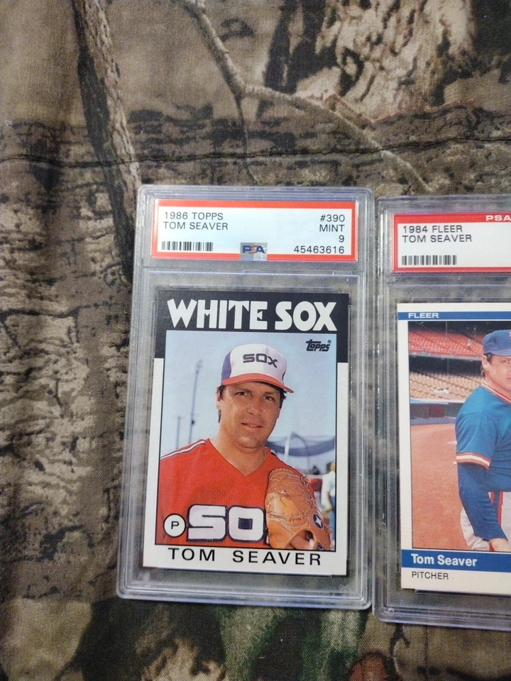 TOM SEAVER PSA 10 Gem Mint 1984 Fleer & (2) 1986 Topps PSA 9 All PSA Graded - Image 2 of 4