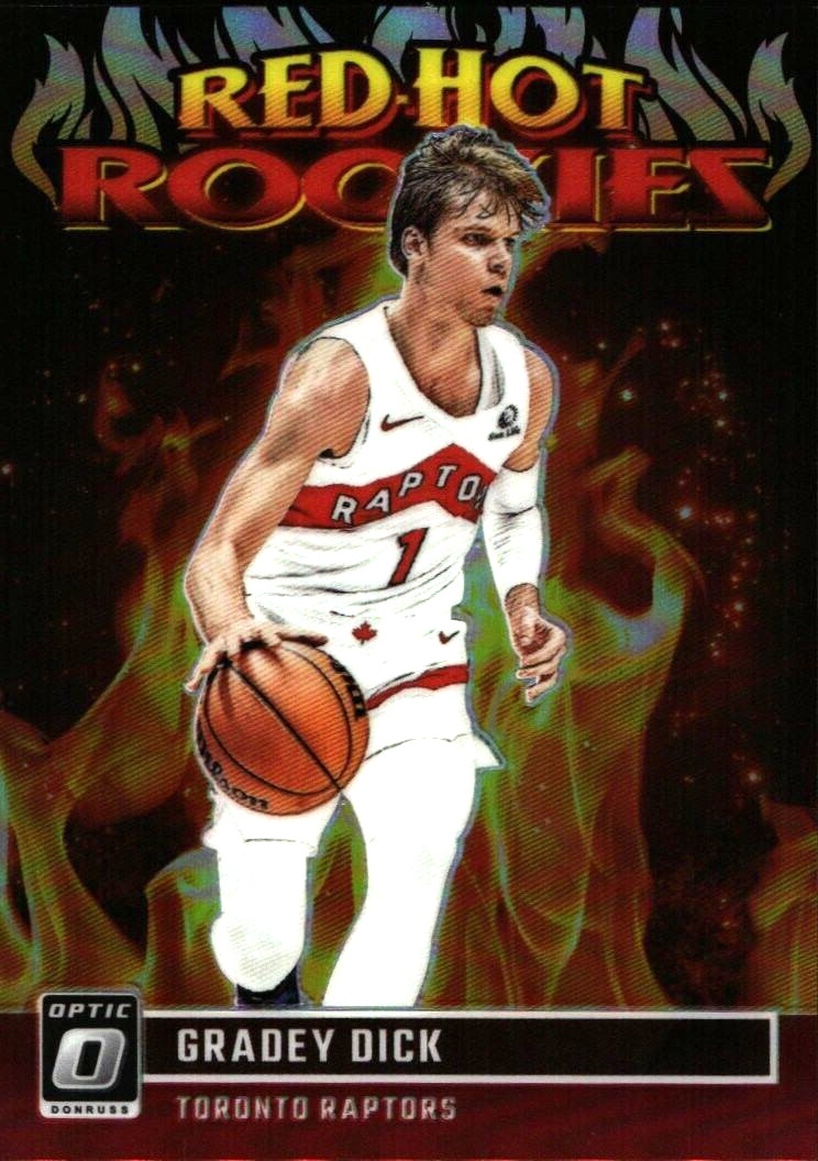 2023-24 Panini Optic #13 Gradey Dick Red Hot Rookies Red Prizm Rookie #/99