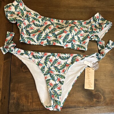 Cabana Del Sol Piece Swimsuit Sz XL- Off Shoulder, Bikini, Side