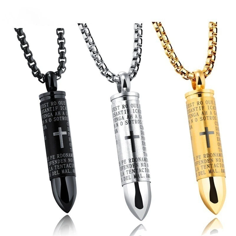 Lords prayer bullet necklace clearance
