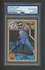 Jim Clancy 1987 Topps #122 Blue Jays PSA/DNA Encased Autograph