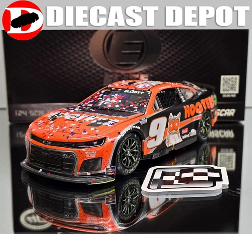 CHASE ELLIOTT 2024 TEXAS WIN RACED VERSION HOOTERS 1/24 ELITE - Picture 5 of 11