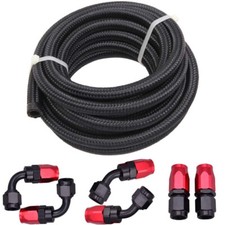 38 20ft Fuel Line Hose Kit Steel Nylon Braided Oil 6an Swivel Hose End Fitting