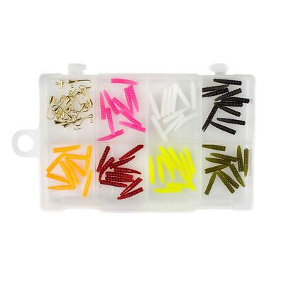 Trout Magnet Mini Magnet Kit - 70 Grub Bodies and 15 Size 14 Hooks