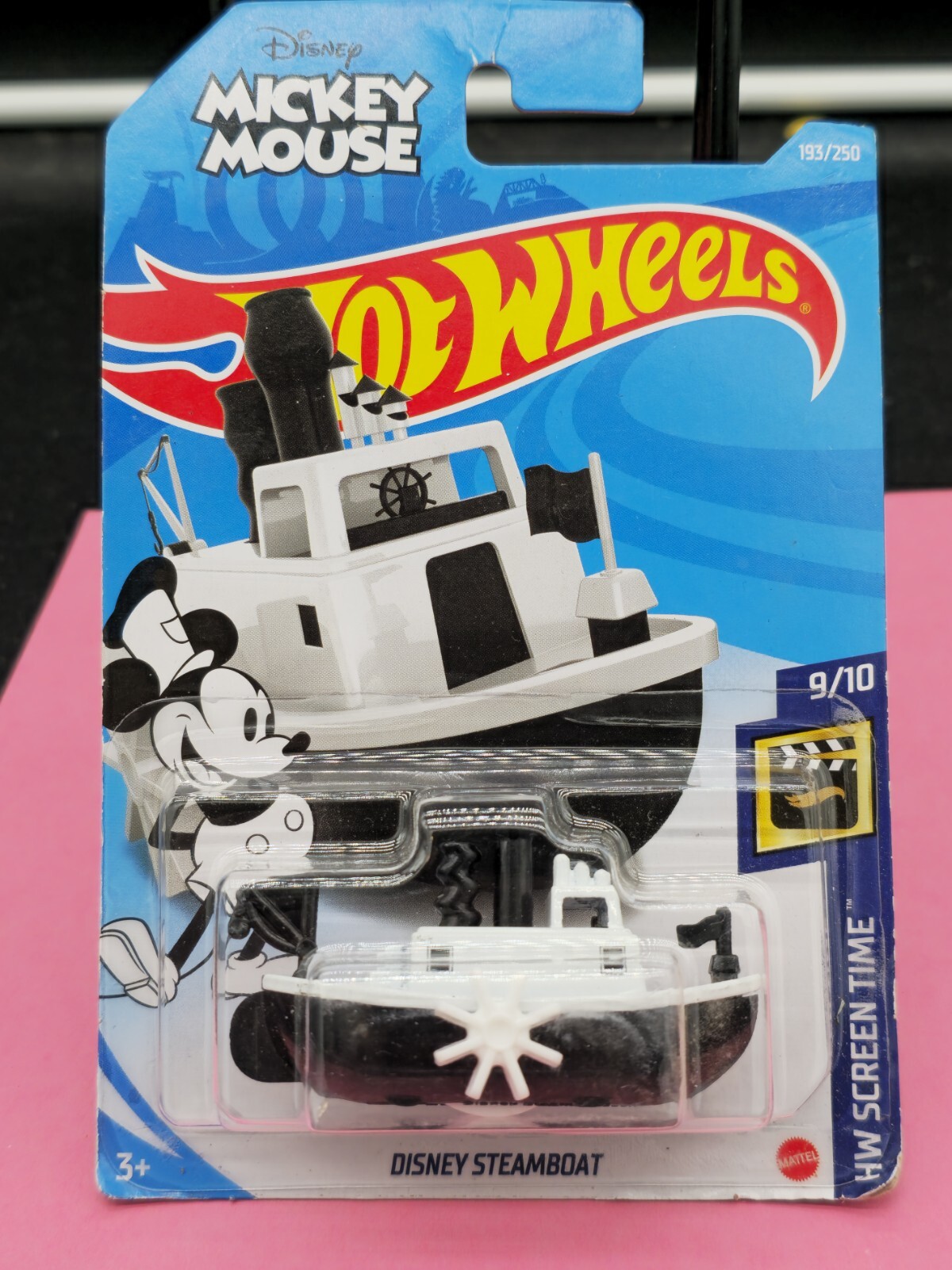 Disney Steamboat #193 Mickey Mouse 9/10 Screen Time 2021 Hot Wheels Case M  A88