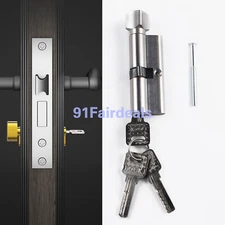 70mm Sliding Security Screen Home Door Lock Cylinder Thumb Turn Hardware + 3 Key