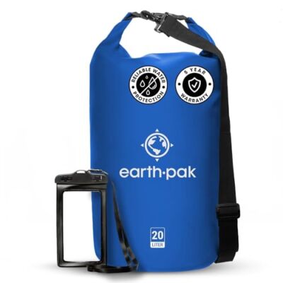 Roll Top Waterproof Backpack Sack Keeps Gear Dry 10L Blue