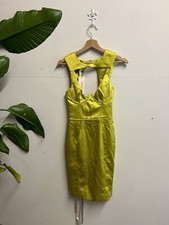 HOUSE OF CB yellow bright mini Dress xs, clubbing, night out new with tags