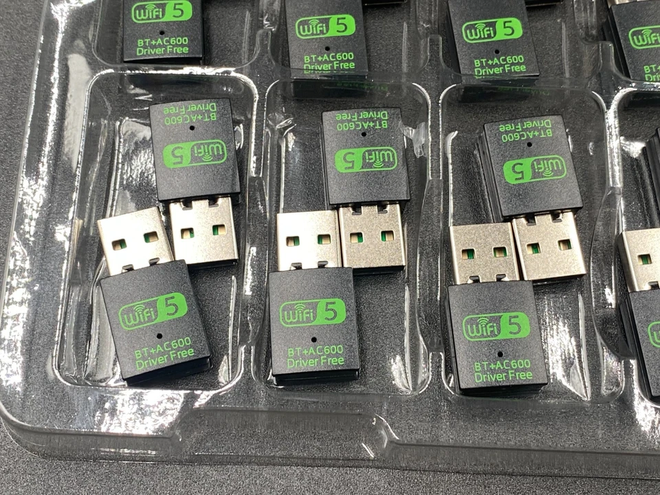 10 LOT 600Mbps MINI WIFI ADAPTER 2.4G/5G & BLUETOOTH 2 in 1 USB3.0 WIFI NETWORK - Image 4 of 4