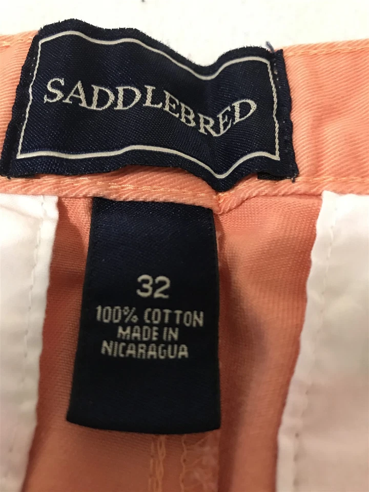 *LOTE DE 2* Shorts plissados 100% algodão salmão magenta 32 x 9" alforje 32 x 9" - Imagem 4 de 4