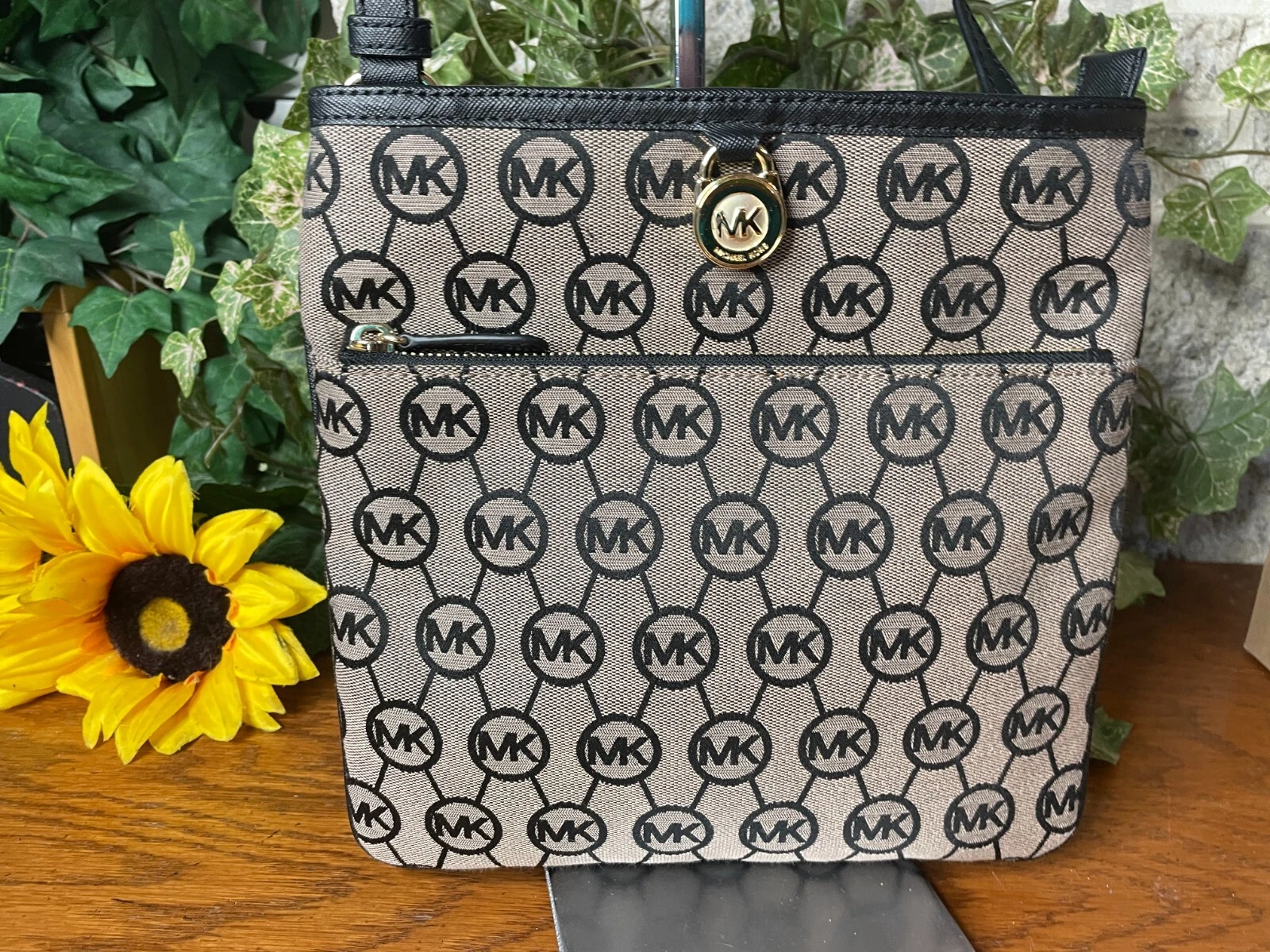 BORSA A TRACOLLA MICHAEL KORS KEMPTON GRANDE TASCA LOGO FIRMA BORSA TRACOLLA