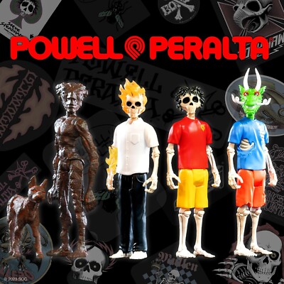 Super 7 Reaction Powell Peralta Wave 3 set of 4 Skateboard Action Figures New!