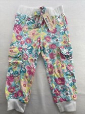 Collette Lilly Girls Floral Cargo Jogger Super Cute Size S 4 MSRP 24 New