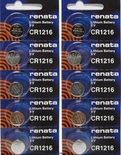 CR 1216 RENATA WATCH BATTERY 10 piece ECR1216 FREE SHIPPING Authorized Seller