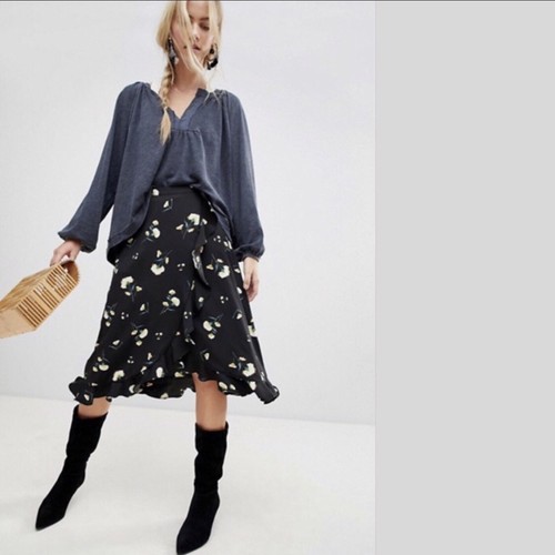 Top Free People We The Free Negro Arcadia Henley Pequeño S $68 Nuevo con Etiquetas Nuevo OB614756 - Imagen 2 de 5