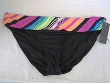 Kenneth Cole Reaction Size S Small Pink Stripe Banded New Womens Bikini Bottoms