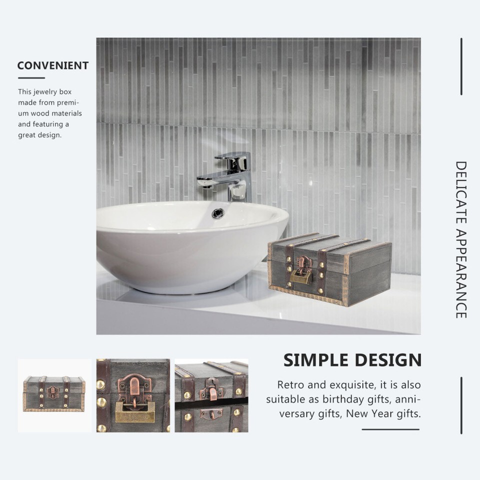 Vintage Jewelry Case Storage Chest with Lock Bin eBay