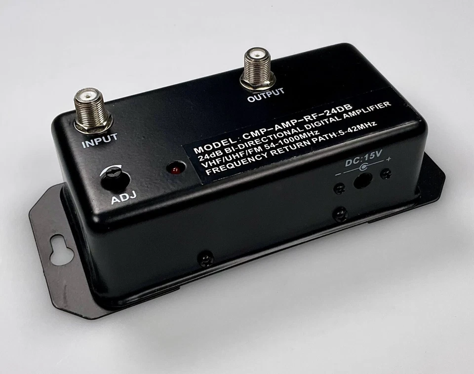 24dB TV Antenna Digital Signal Booster Amplifier for HDTV with 3ft Coax Cable - Image 2 of 2