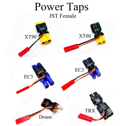 Power Tap Connector to JST Female XT90 XT60 EC5 EC3 Deans TRX eBay