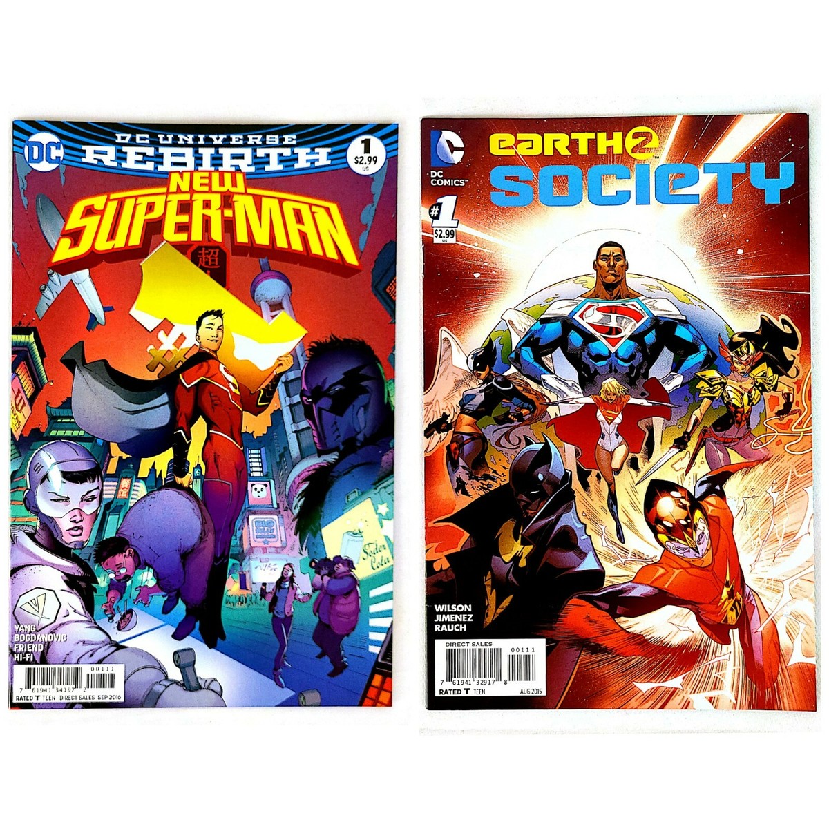 2 Comic Lot DC Comics Super-Man #1 & Earth 2: Society #1 | eBay