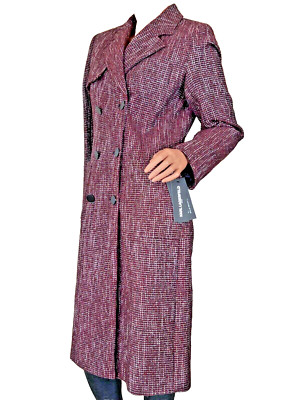 Karl Lagerfeld Paris Women's Tweed Long Coat Size 8
