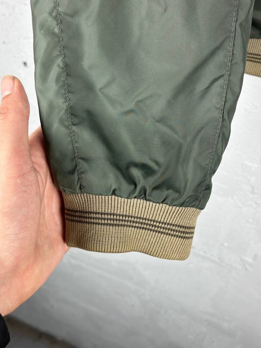90's Armani Hooded Vintage Nylon Bomber Jacket MA 1 Military Size
