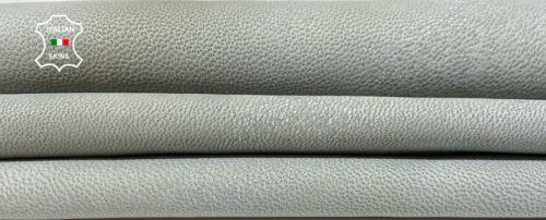 VINTAGE GRAY ON OLIVE Thick Soft Italian Lambskin leather hide 5sqf 1.2mm #B2687 - Picture 1 of 8
