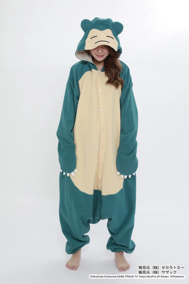 SAZAC Pokemon Snorlax Vellón Disfraz Juegos con disfraces Kigurumi Halloween Unisex Talla Gratis Foto 2 de 4