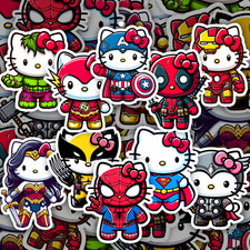 Hello Kitty Superhero Sticker Set, Set of 10