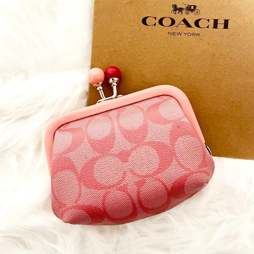 新品未使用　COACH キスロック がま口 コインケース ピンク　C1708 新品未使用 COACH キスロック がま口 コインケース ピンク C1708