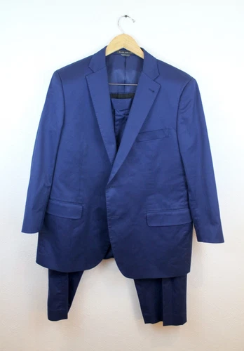 Indochino Suit Blue 100% Cotton Newbury Yaletown 44 Short Pants