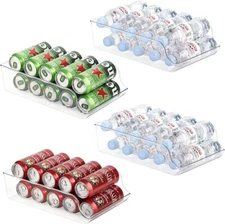 Clear Soda Can Organizer Holder for Refrigerator Storage ( 4 PCs )