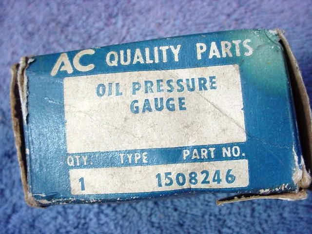 Manómetro de presión de aceite Chevrolet Truck 1960-1965 0-60 lb NOS 1508246 AcDelco C1 Foto 3 de 3