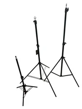 Julius Studio Photography Lighting Stands/Tripods. Set Of 3 Adjustable & Case