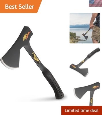 American-Made 19'' Camper's Axe with Forged Steel & Comfortable Grip - E44ASE