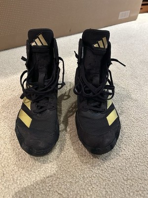 Adidas Adizero Men's Size 9 Wrestling Shoes Black/Gold