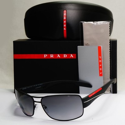 Prada Sonnenbrille polarisiert schwarz grau Farbverlauf Wrap PS53NS SPS 53N DG0-5W1 [2]