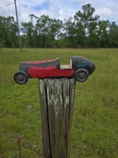 Vintage Handmade Pinewood Derby Racecar