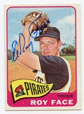 ELROY FACE Signed 1965 Topps #347 NM SUPER NICE Pirates Guaranteed Authentic KOA