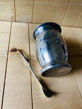 Mate Cup Vintage Engraved Silver Aluminum Argentine Yerba Mate Gourd Set Straw