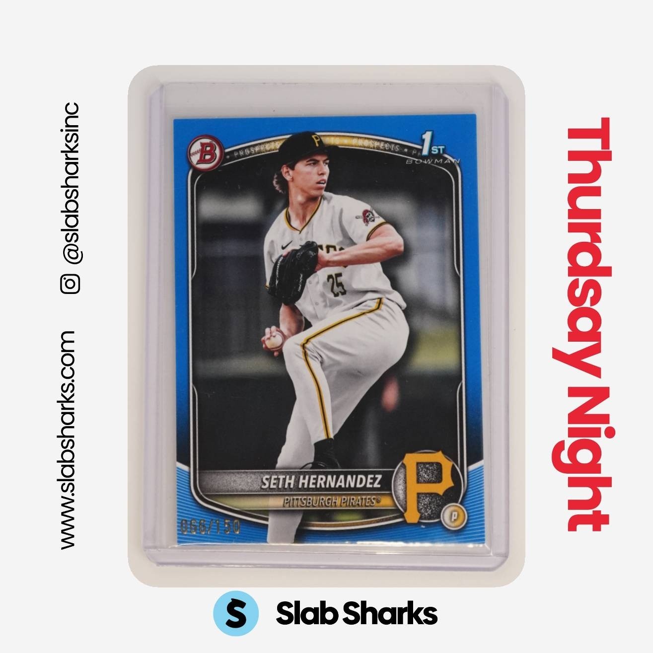 2025 BOWMAN DRAFT #BD-25 SETH HERNANDEZ BLUE BORDER 1ST PROSPECT /150