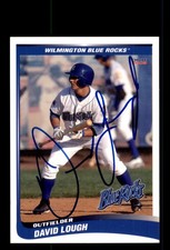 Signed Baseball Card Auto David Lough 2009 Choice Wilmington Blue Rocks