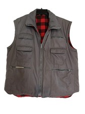Vintage 80s 90s Forest Trail Insulated Reversible Vest Large Gorpcore Hiking