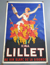 Affiche Ancienne KINA LILLET   1937