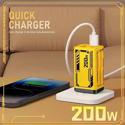 200W Gan Multi Port Charger Dual PD USB For Samsung Iphone Charger Fast Charging