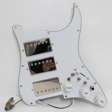 HHH Prewired Loaded Pickguard with Humbucker Pickups for Fender Strat Guitar